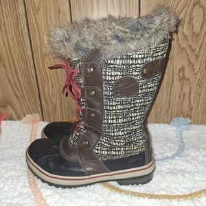 🌟 SOREL Tofino II Black brown Waterproof Womens snow Boots Size 6